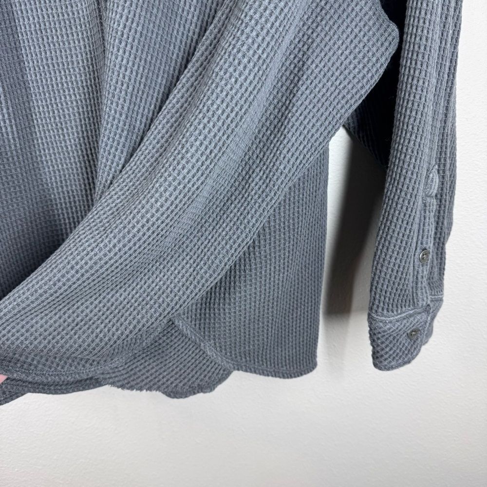 Aerie LumberJane Waffle Knit Button Front Shirt Shacket Heather Grey Size XXL - Picture 3 of 7